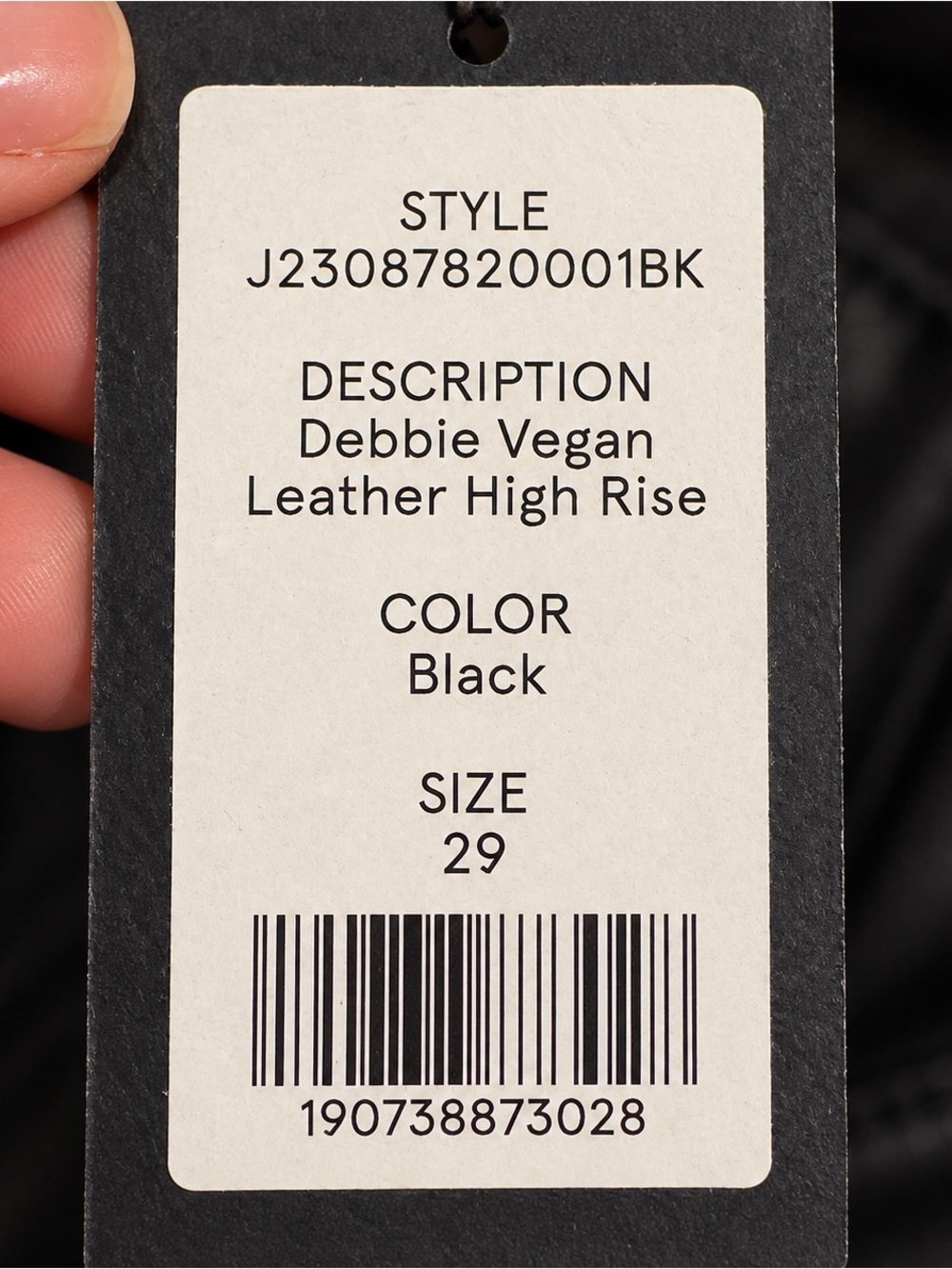 Veronica Beard Debbie Black Vegan Leather High Rise Skinny Pants 29 NWT - Picture 6 of 7